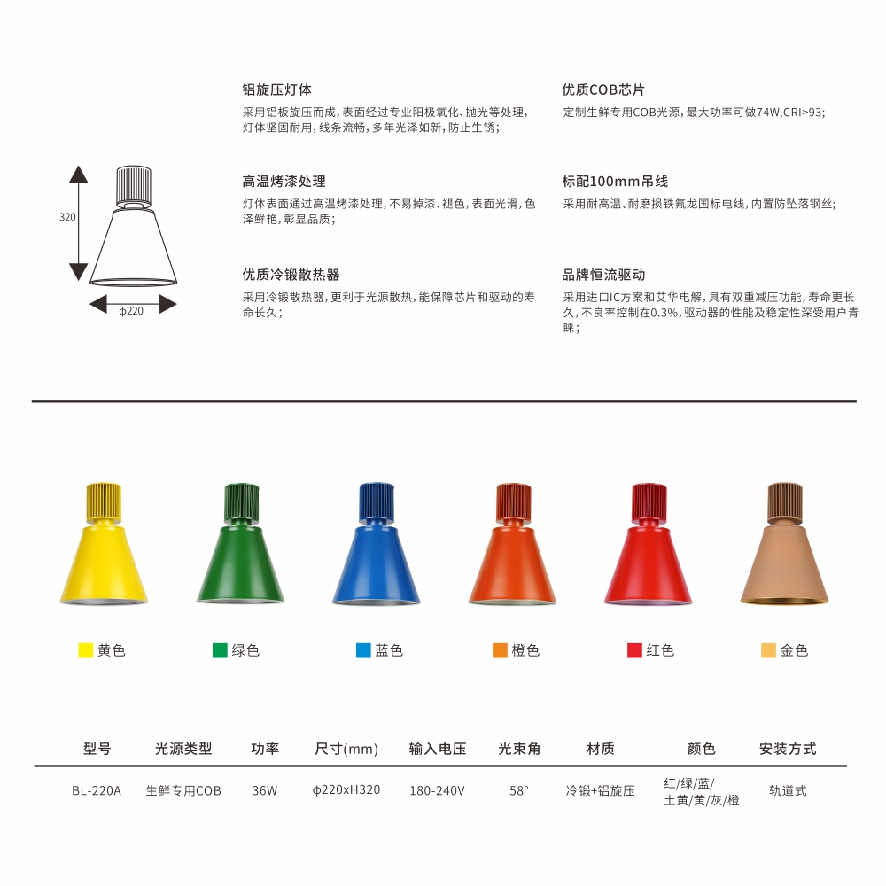 生鲜吊灯